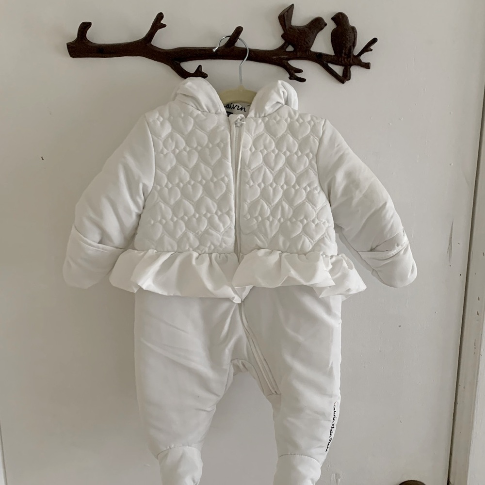 White Baby Bunting